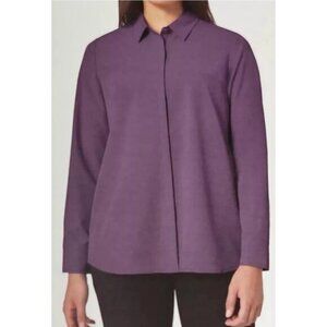 Modern Ambition Purple Recycled Poly Button Up Shirt 2XL Travel‎ Work